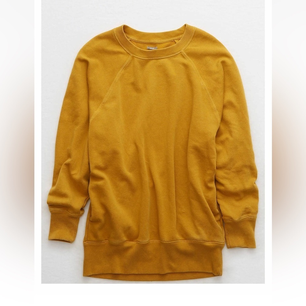 Aerie NWT oversized mustard yellow sweatshirt, small